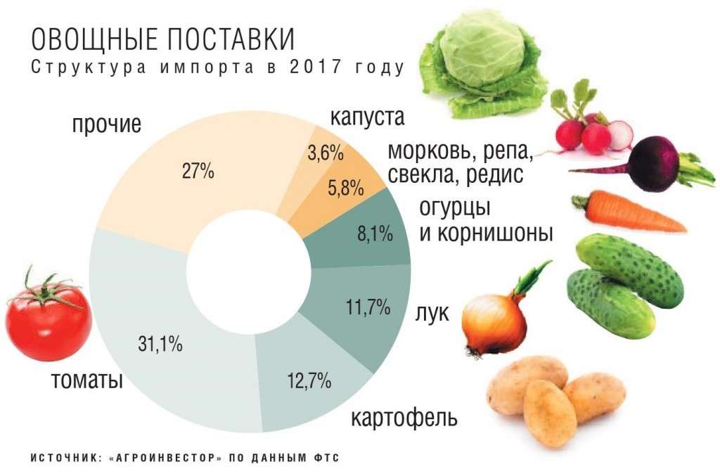 Топ-25 продуктов, которые Россия импортирует