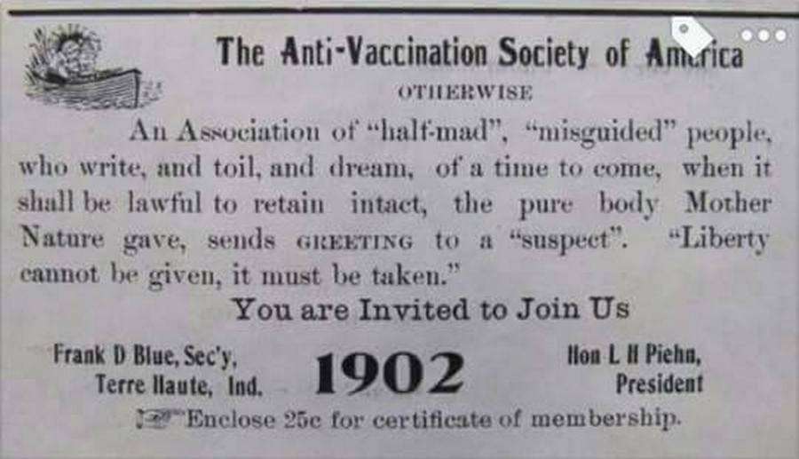 Против вакцинации борются более 100 лет