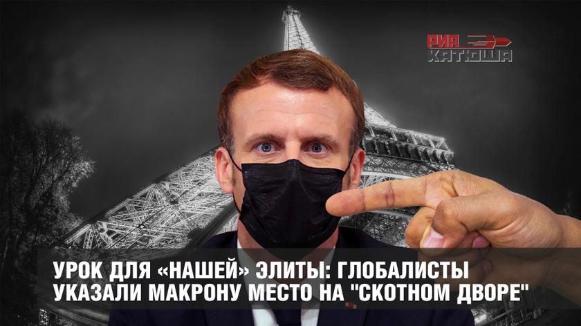 Урок для «нашей» элиты: глобалисты указали Макрону место на «скотном дворе»