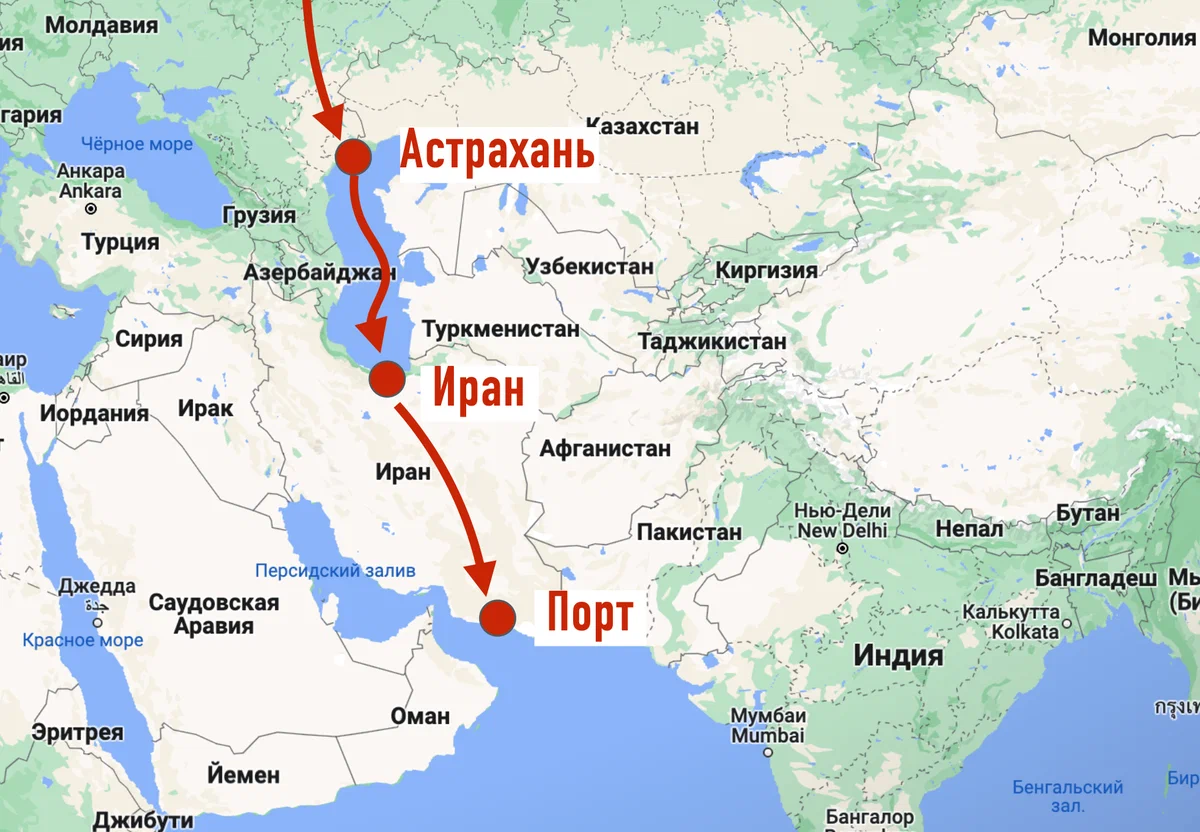Дорога Север Юг Россия Иран