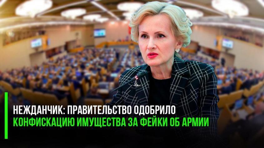Правительство РФ одобрило конфискацию имущества за фейки о российской армии