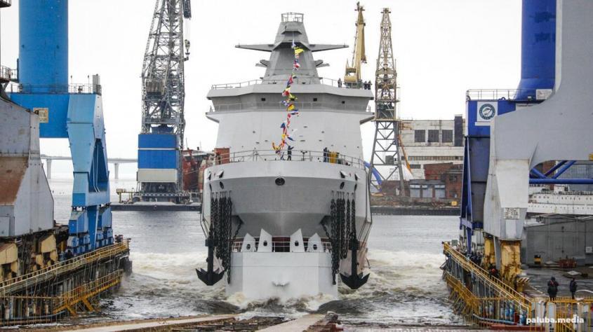 «Адмиралтейские верфи» спустили на воду патрульный корабль ледового класса «Николай Зубов»