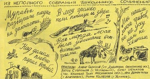 Из неполного собрания школьных сочинений
