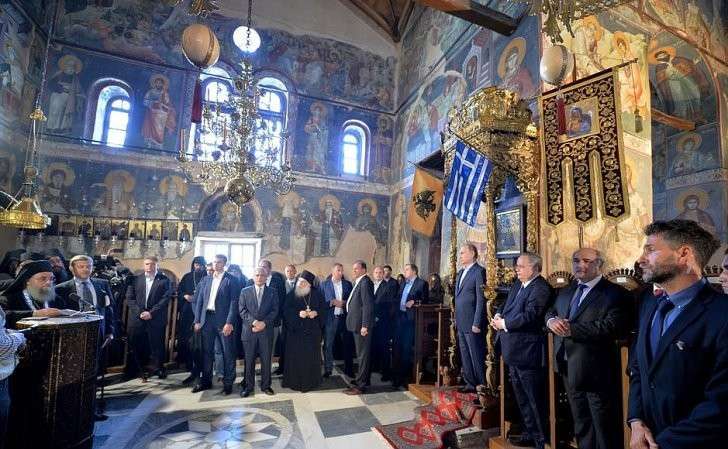 Во время молебна в храме Успения Пресвятой Богородицы.