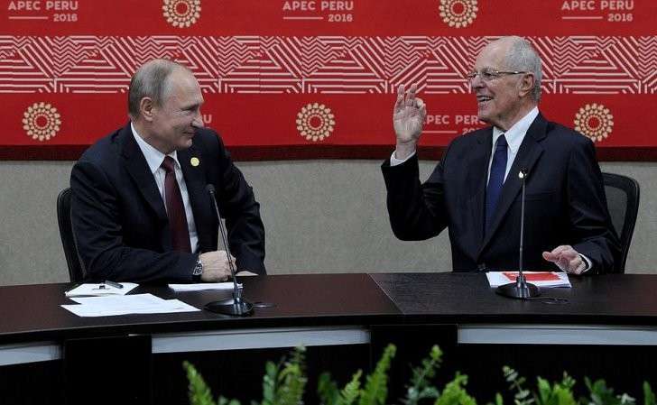 С Президентом Республики Перу Педро Пабло Кучински.