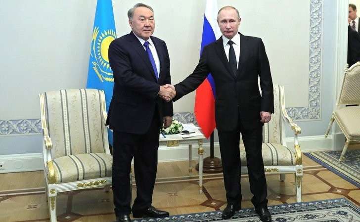 С Президентом Казахстана Нурсултаном Назарбаевым.