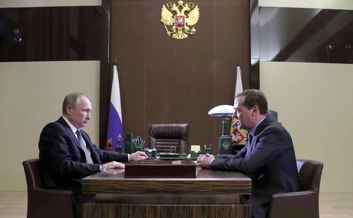 Рабочая встреча с Председателем Правительства Дмитрием Медведевым.