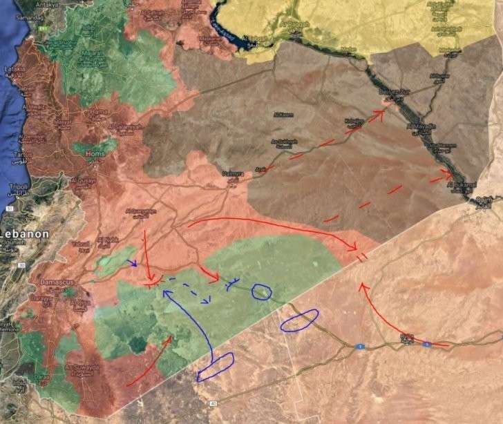 Большой успех Армии Сирии и ВКС РФ – вопреки ударам США, войска вышли к границам Ирака и Иордании