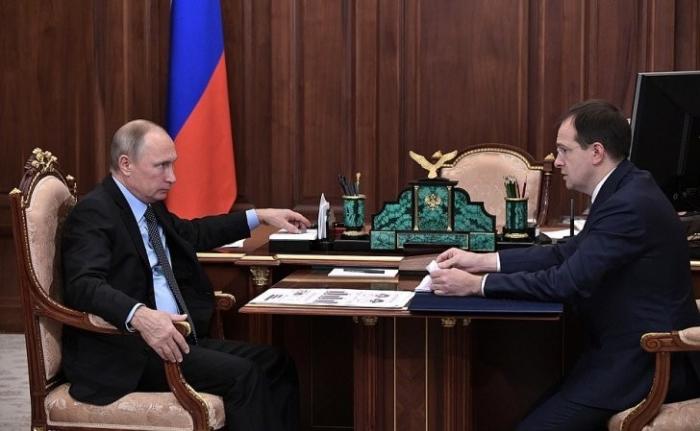 Встреча Владимира Путина с Министром культуры Владимиром Мединским