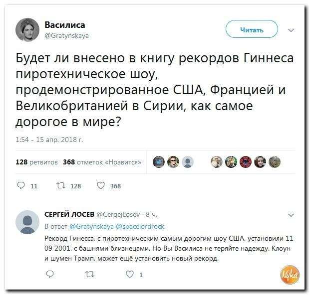 Юмор помогает нам пережить смуту: ракетный провал США по Сирии