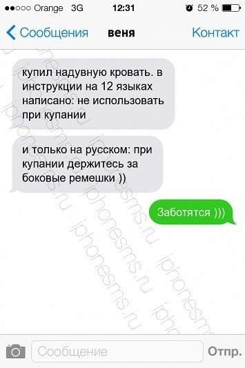 Юмор в эсэмэсках: сошлись, что чиню телевизор и развожу мышей
