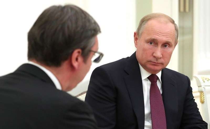На встрече с Президентом Республики Сербия Александром Вучичем.