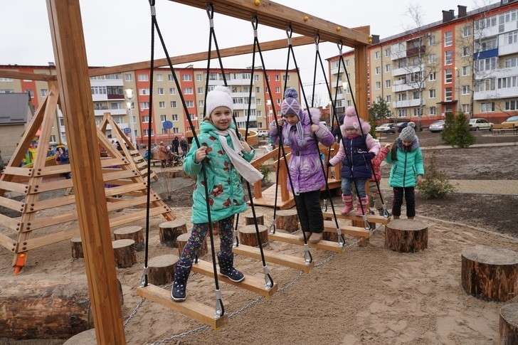 В Гурьевске Калининградской области благоустроили дворовые территории
