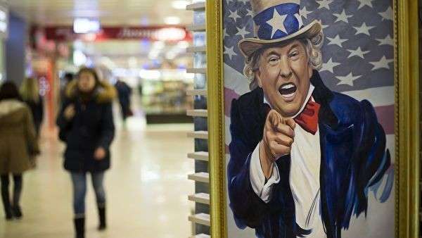Карикатура на президента США Дональда Трампа Карикатура на президента США Дональда Трампа