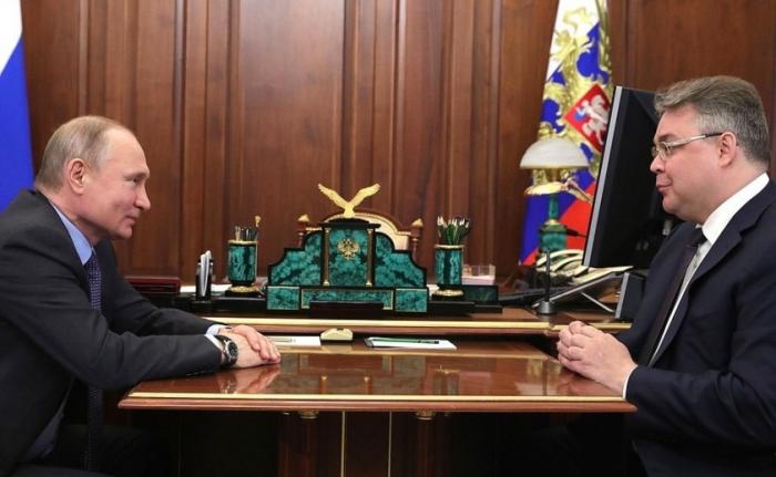 Встреча Владимира Путина с губернатором Ставропольского края Владимиром Владимировым