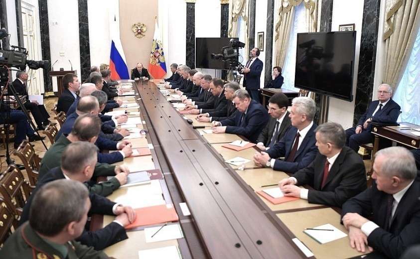 Владимир Путин провёл расширенное заседание Совета Безопасности 16.04.2019.