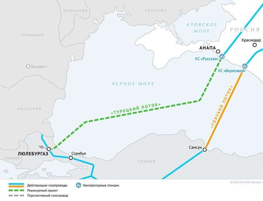 Турецкий поток введут в эксплуатацию к концу 2019 года