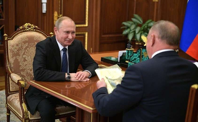 С президентом Торгово-промышленной палаты Сергеем Катыриным.