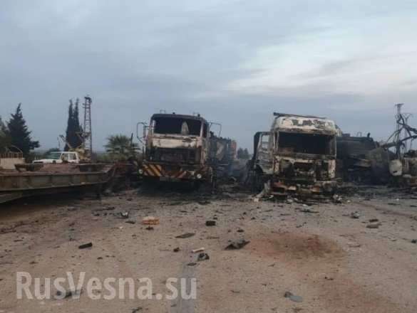 Сожжена колонна армии Турции войсками Башара Асада | Русская весна