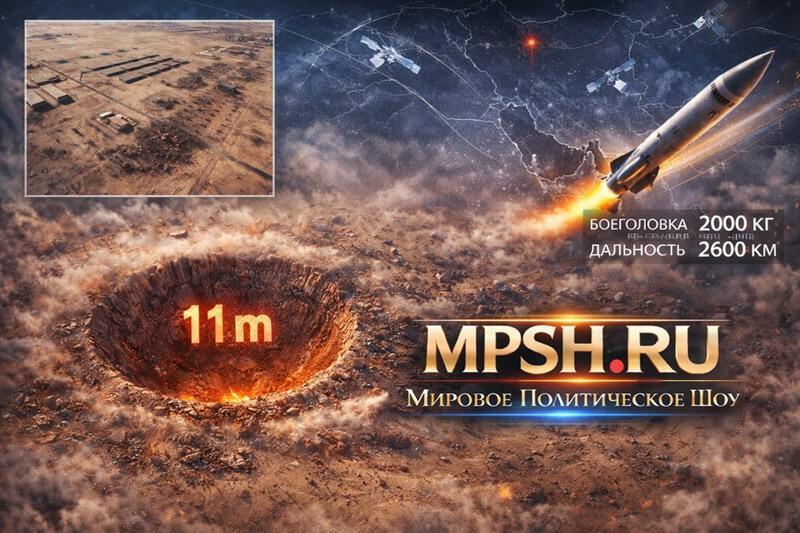 Опубликованы кадры 11 метровой воронки: иранский