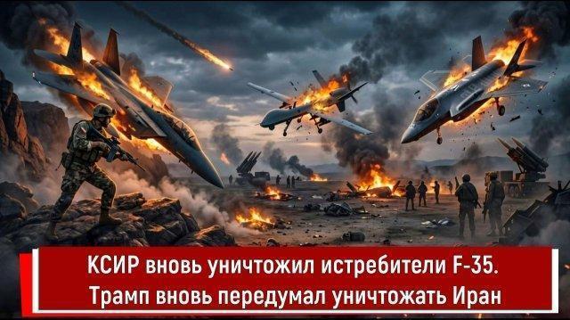 КСИР вновь уничтожил истребители F-35. Трамп вновь передумал уничтожать Иран